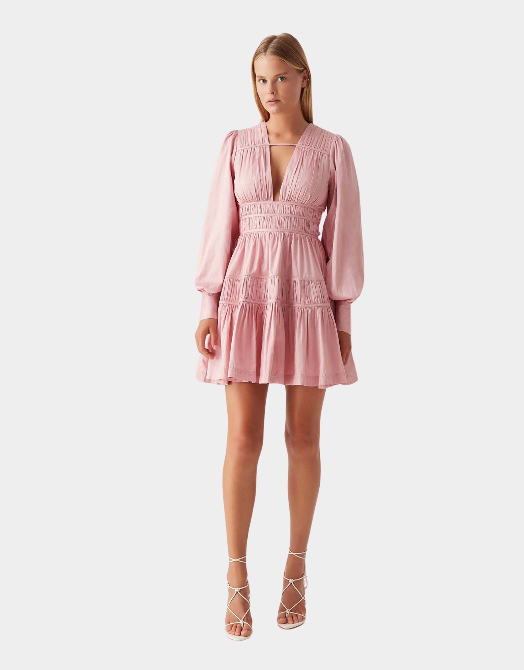 FALLINGWATER RUCHED MINI DRESS