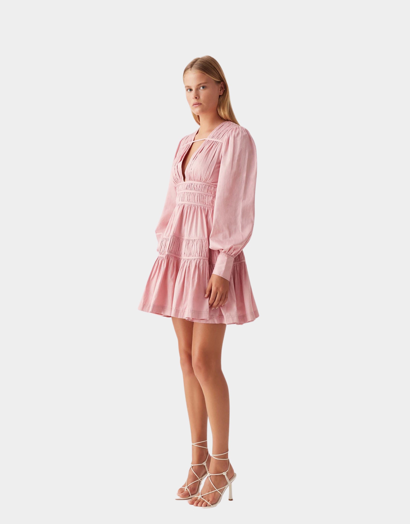 FALLINGWATER RUCHED MINI DRESS