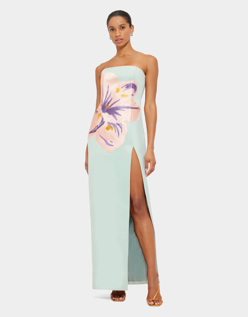 CLEMENCE EMBROIDERED MAXI DRESS