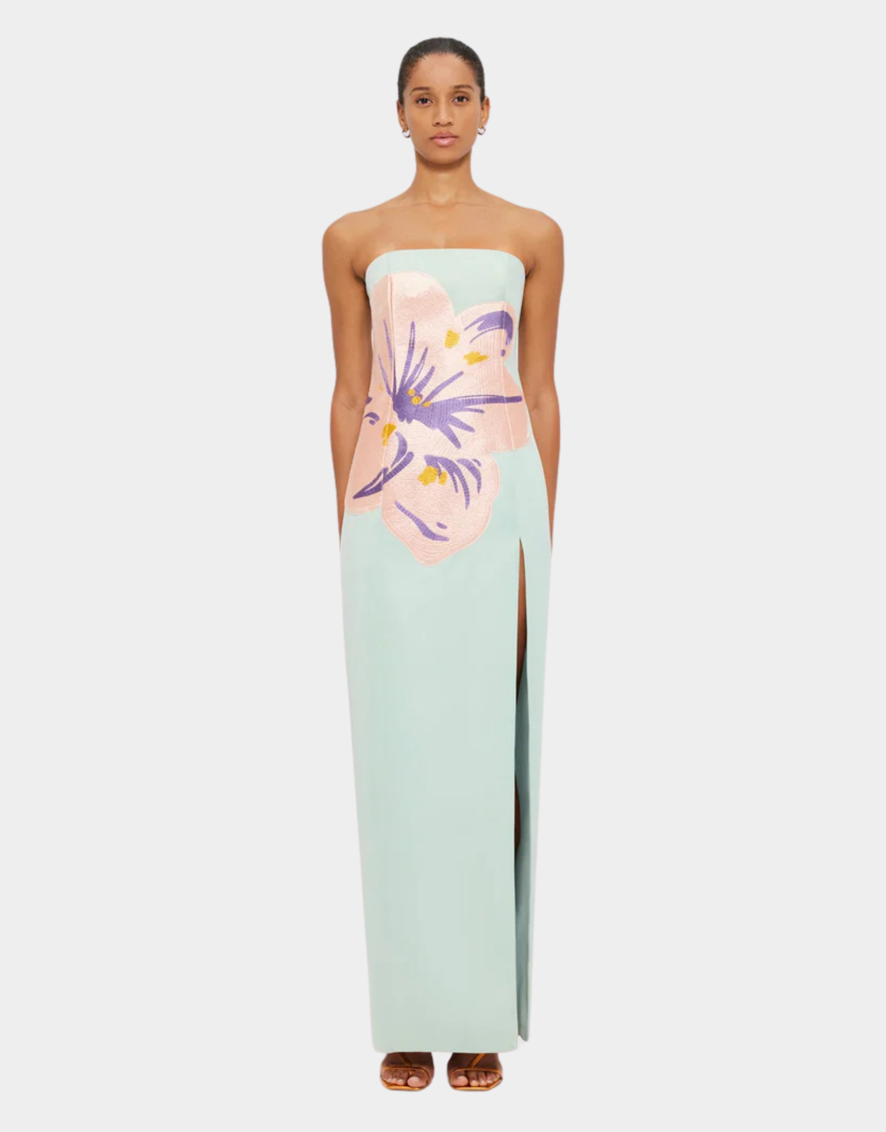 CLEMENCE EMBROIDERED MAXI DRESS