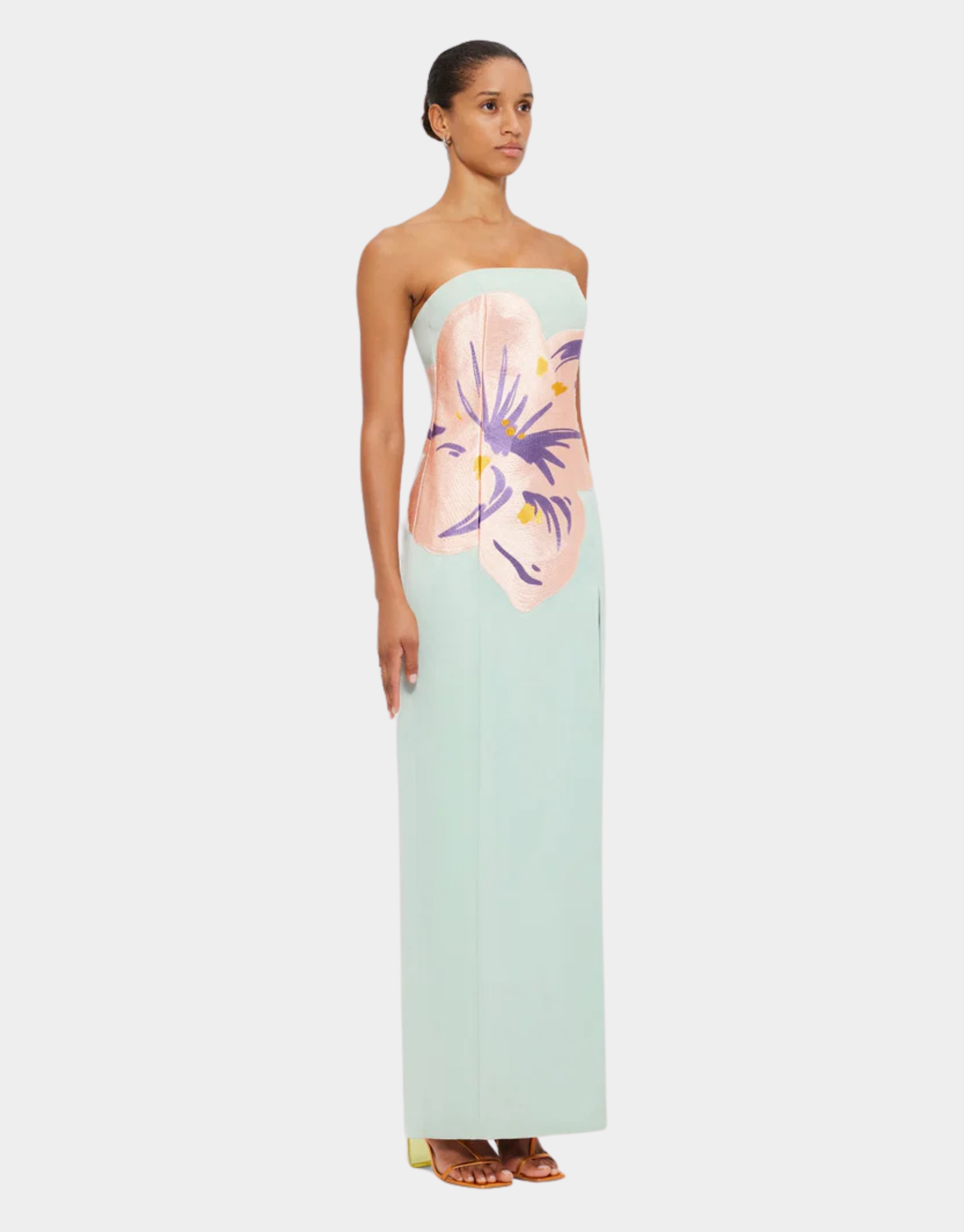 CLEMENCE EMBROIDERED MAXI DRESS